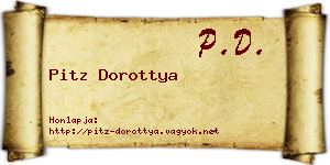 Pitz Dorottya névjegykártya